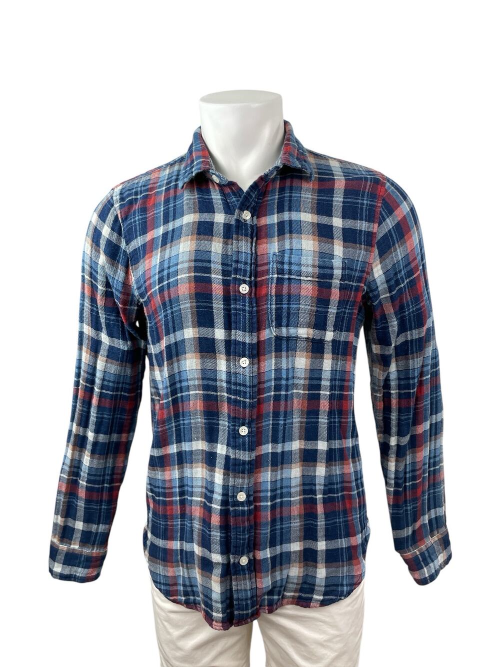Abercrombie & Fitch Muscle Blue Long Sleeve Casual Button Down Shirt Top Size M